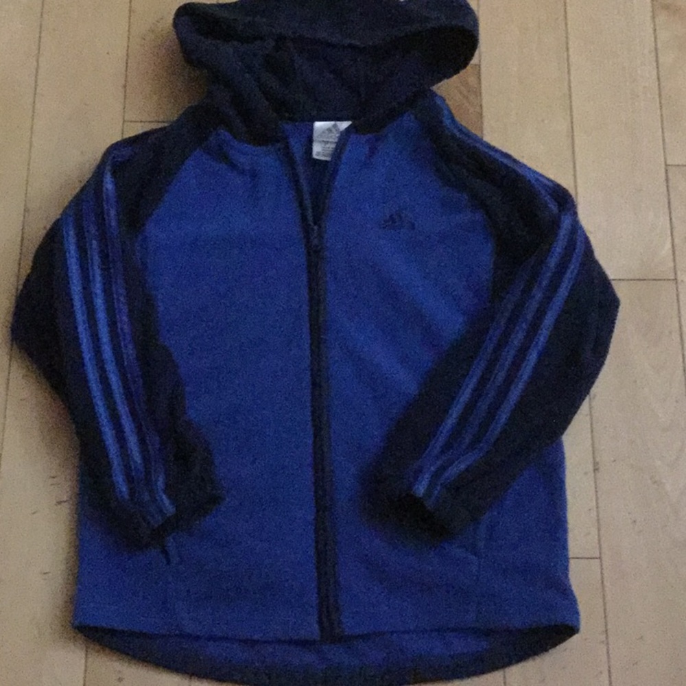 Adidas Boys Fleece Thin Jacket Size 7